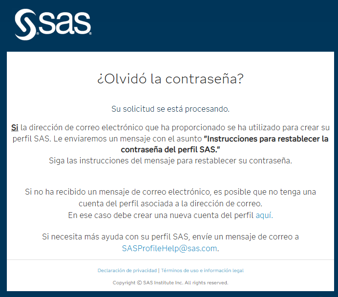 Correo de restablecimiento de contraseña: confirmación.