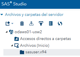 Sección Files: archivos y carpetas (My Folder).